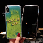 Coque Shut Up liquide sable mouvant fluorescent - archetypecase